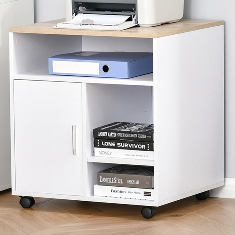 Portland White 4 Shelf Storage Unit Image 1