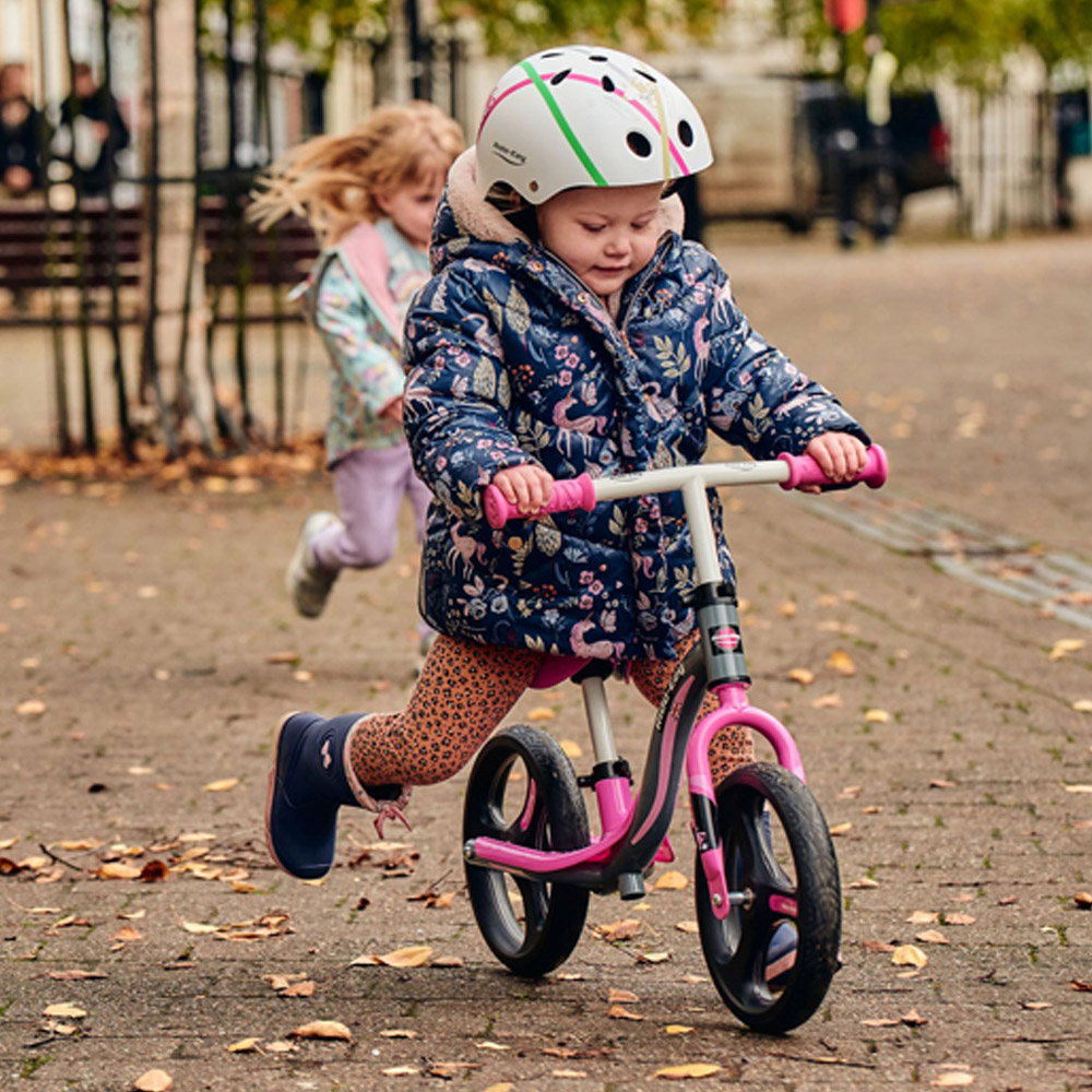 Ride-Ezy Go Glo Pink Silver 2 Wheel Balance Bike Image 2