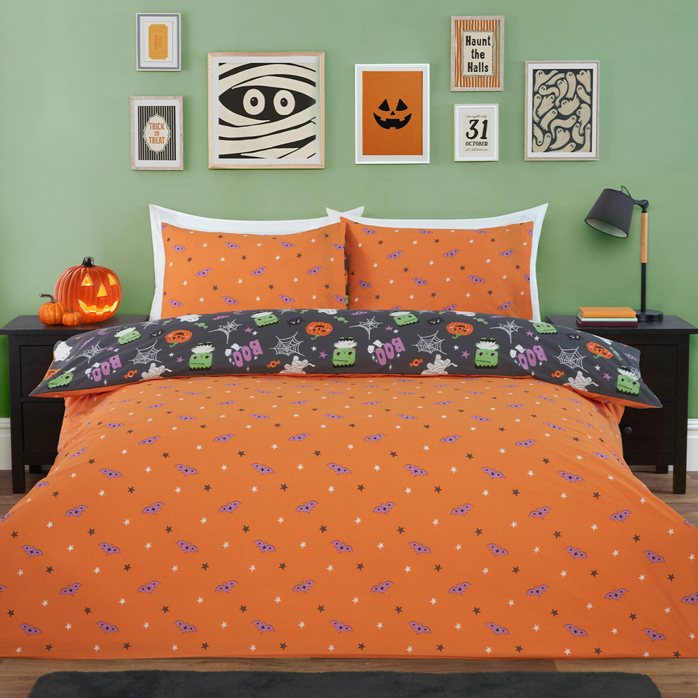 Monster Mash Duvet Set Charcoal Single Image 2