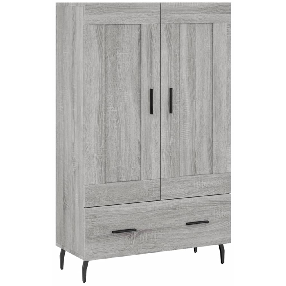 vidaXL 2 Door Single Drawer Grey Sonoma Highboard Image 2