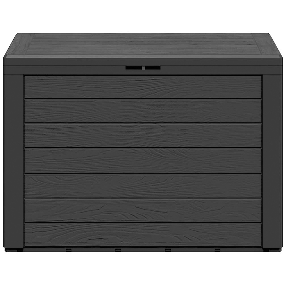vidaXL 190L Anthracite Polypropylene Garden Storage Box Image 3