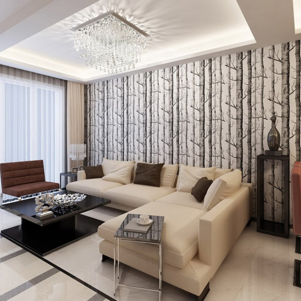 Living and Home Birch Tree Wallpaper Image 8