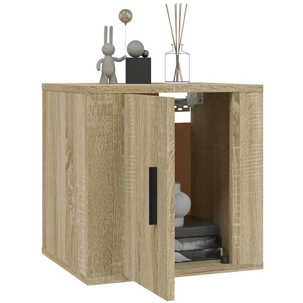 vidaXL Single Door Sonoma Oak Wall Mounted TV Cabinet Set of 2 Image 3