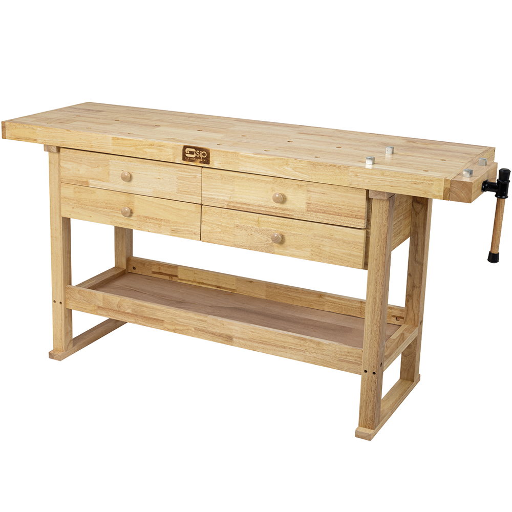 SIP 1460 4 Drawer Professional Hardwood Workbench Image 1
