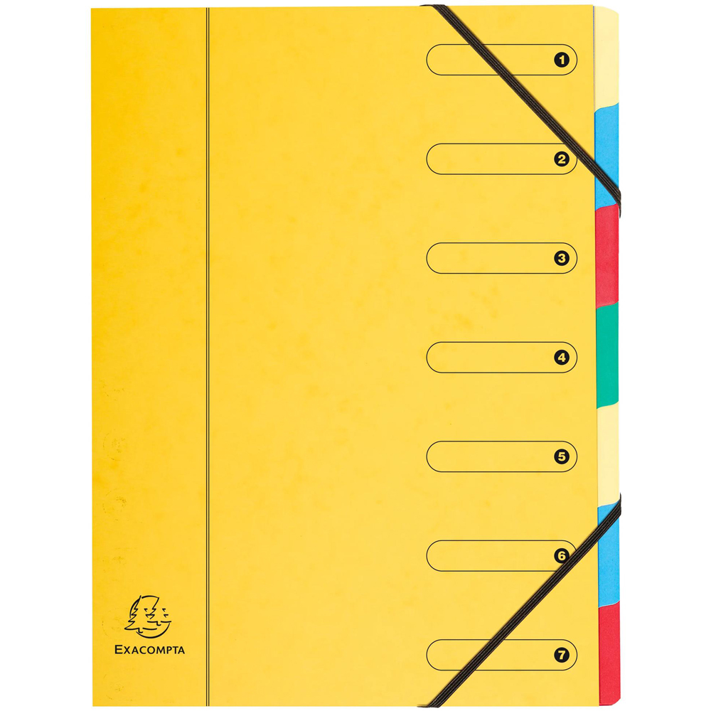 Exacompta Harmonika 7 Section Assorted Colours A4 Multi Part File 8 Pack Image 4