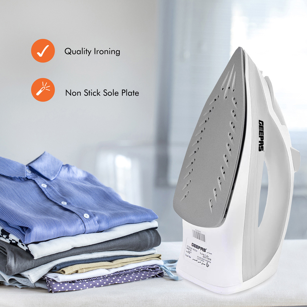 Geepas GSI7808 White Fast Heat Up Steam Iron 1300W Image 4