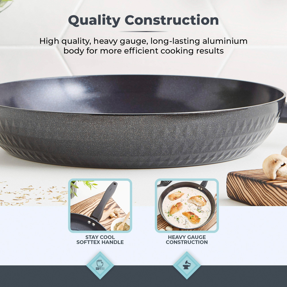 Tower Diamo 30cm Black Aluminium Non-Stick Frying Pan Image 6