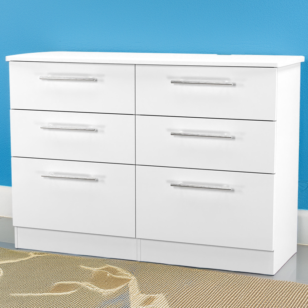 Crowndale Sherwood 6 Drawer Porcelain Matt Chest of Drawers Image 1
