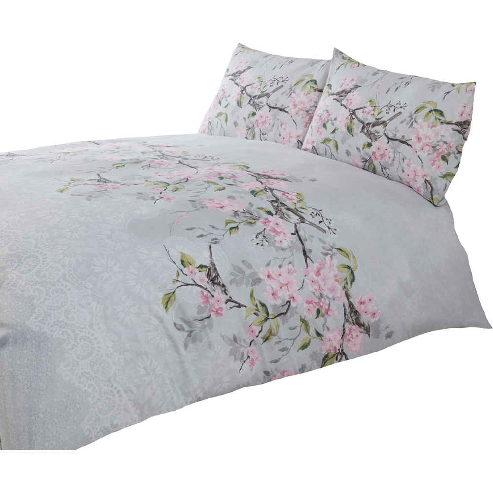 Rapport Home Eloise King Size Grey Duvet Cover Set Image 2