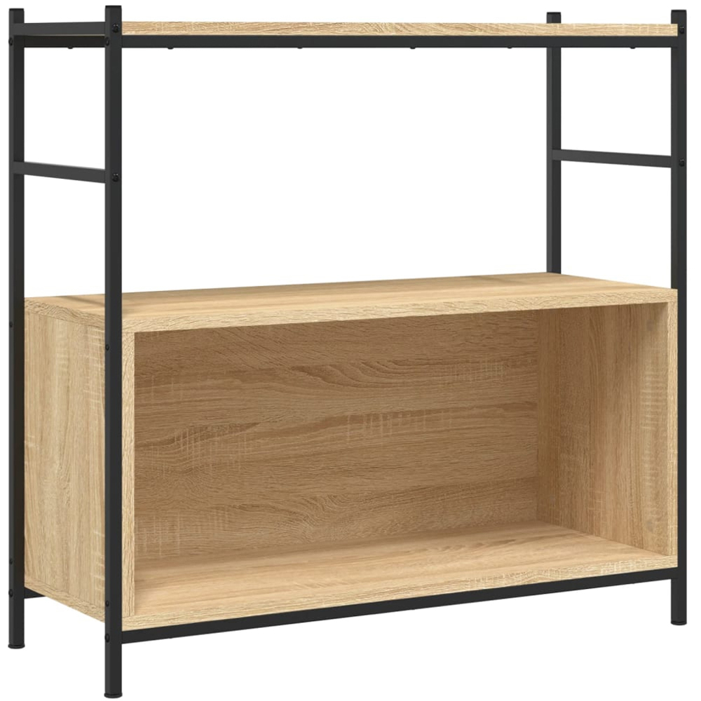 vidaXL Single Shelf Sonoma Oak Bookshelf Image 2