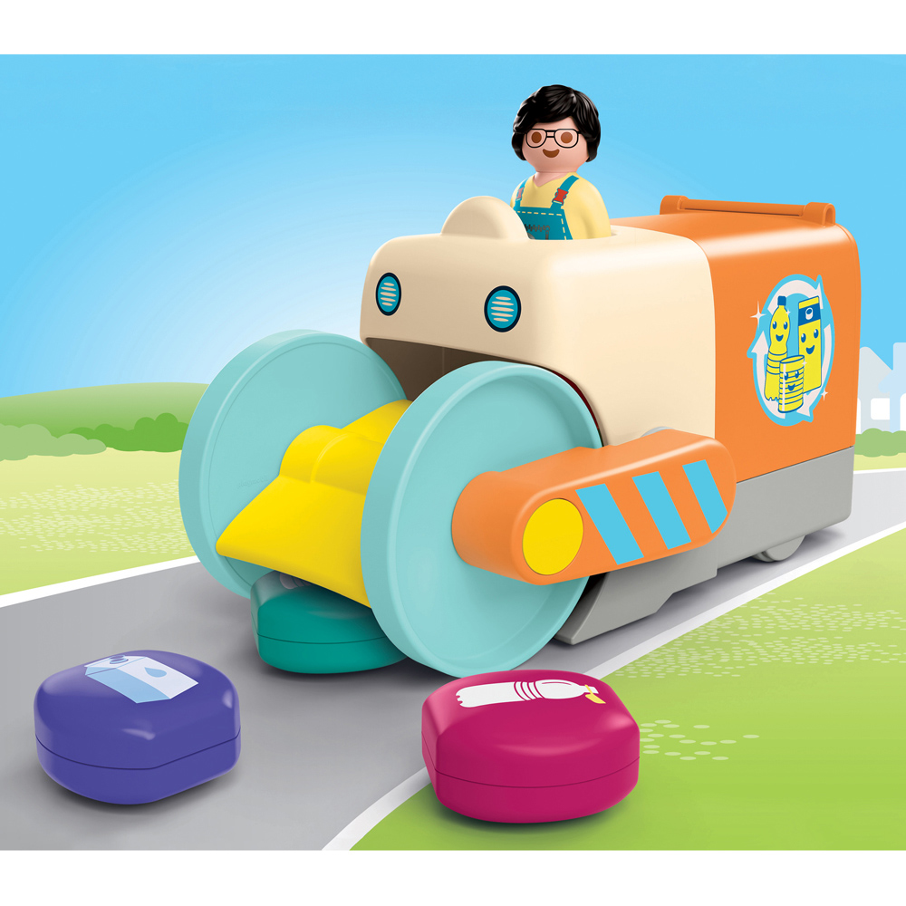 Playmobil Junior Push and Grab Garbage Collector Vehicle Playset Image 8
