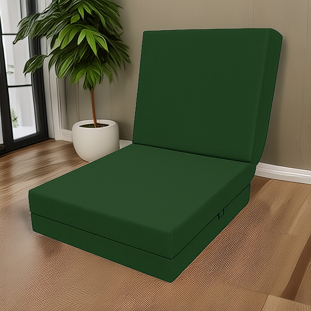House Of Home Bottle Green Memory Foam Foldable Z Bed Image 1