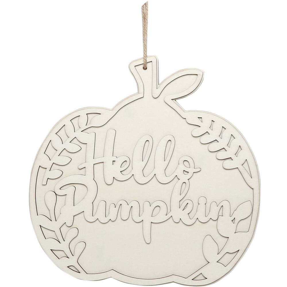 The Fall Collection Hello Pumpkin Hanging Sign Image