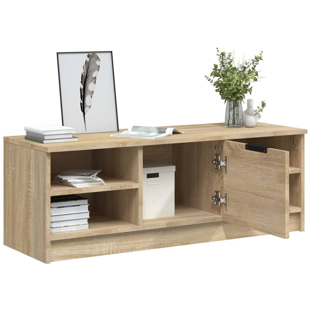 vidaXL Single Door 4 Shelf Sonoma Oak TV Cabinet Image 4