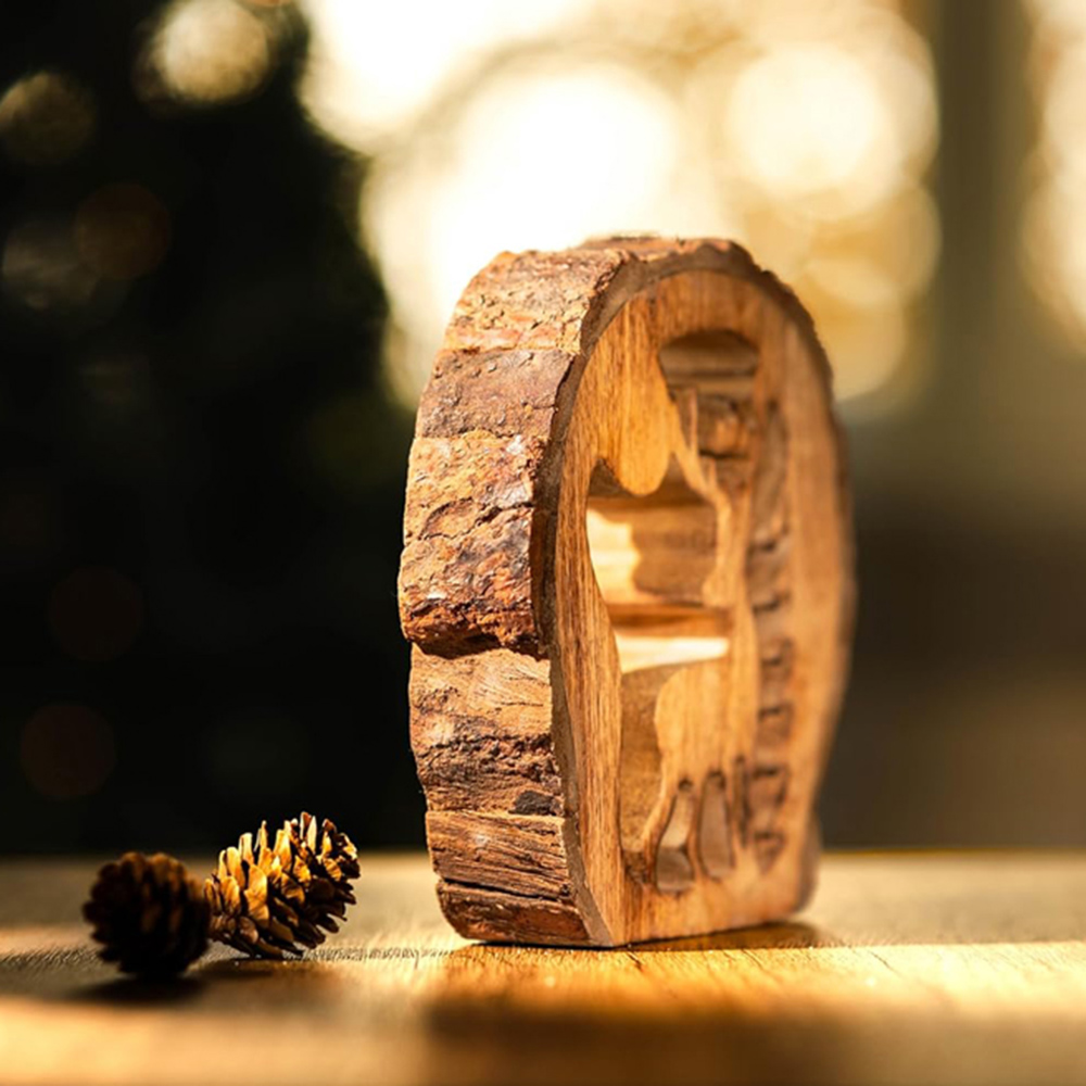 Marco Paul Wooden Reindeer Christmas Decoration Image 4