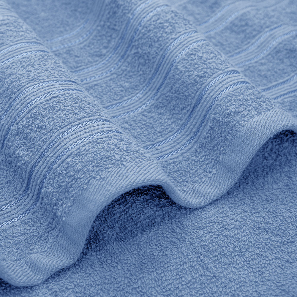 Velosso Hampi Cotton Blue Bath Sheet Set of 2 Image 3