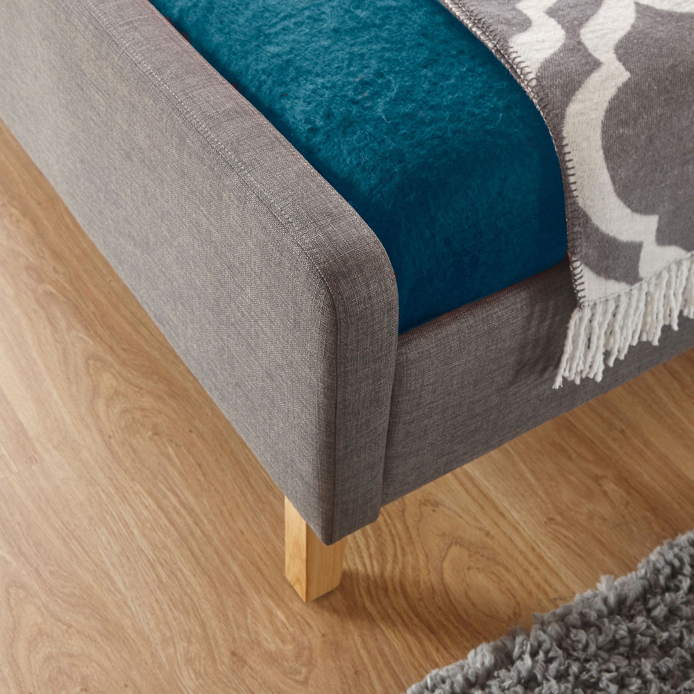 Home Source Ashbourne King Size Grey Bed Image 6