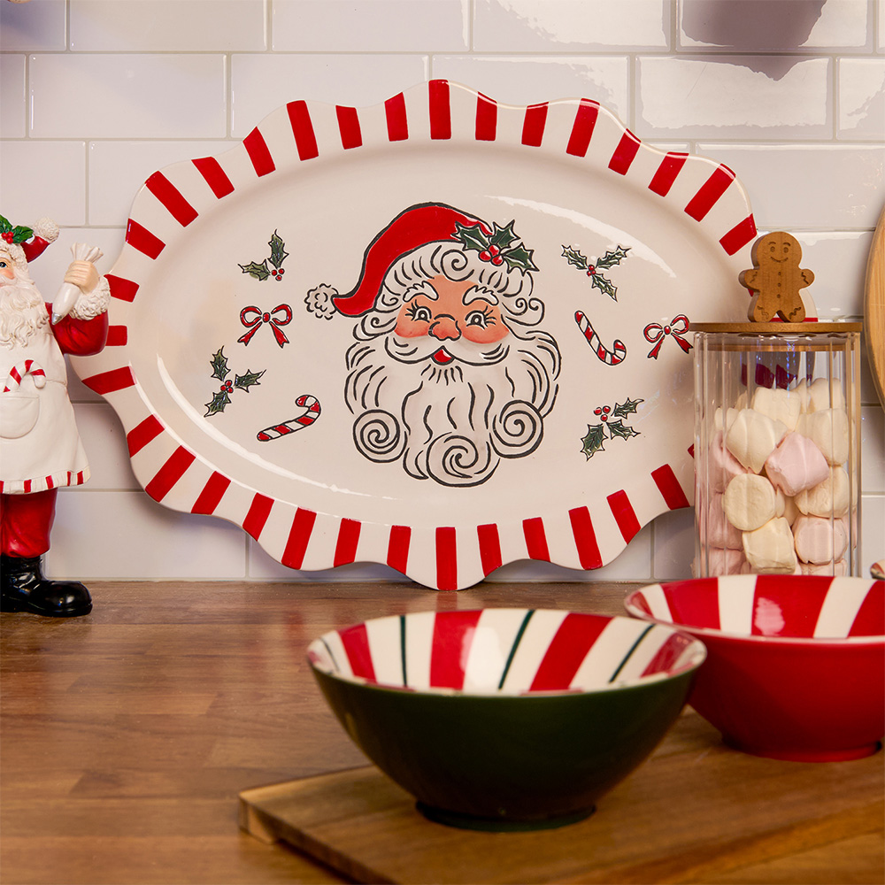 Jolly Santa Serving Dish Image 2
