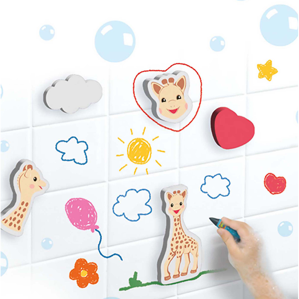 SES Creative Sophie La Girafe Bath Crayons with Shapes Activity Set Image 3