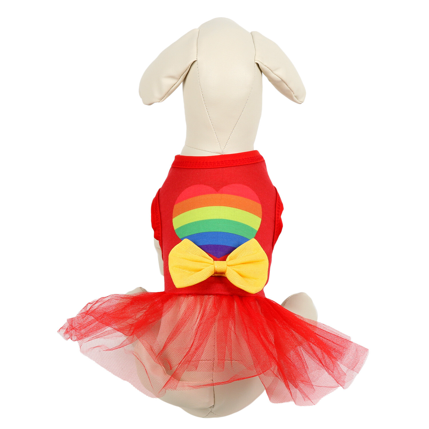 Rainbow Tulle Dress - Red / 40cm Image 1