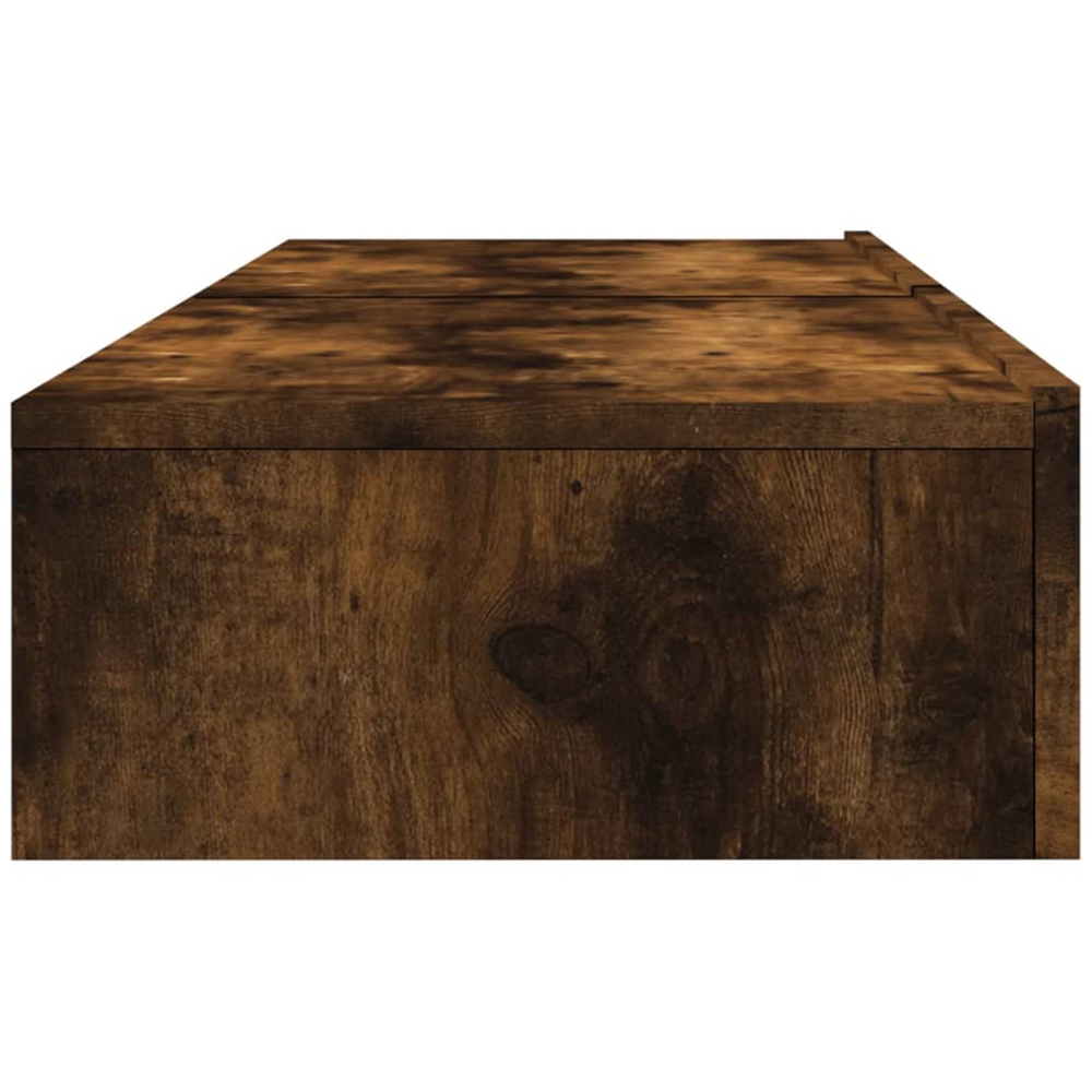 vidaXL Single Drawer Smoked Oak LED TV Cabinet Set of 2 Image 9