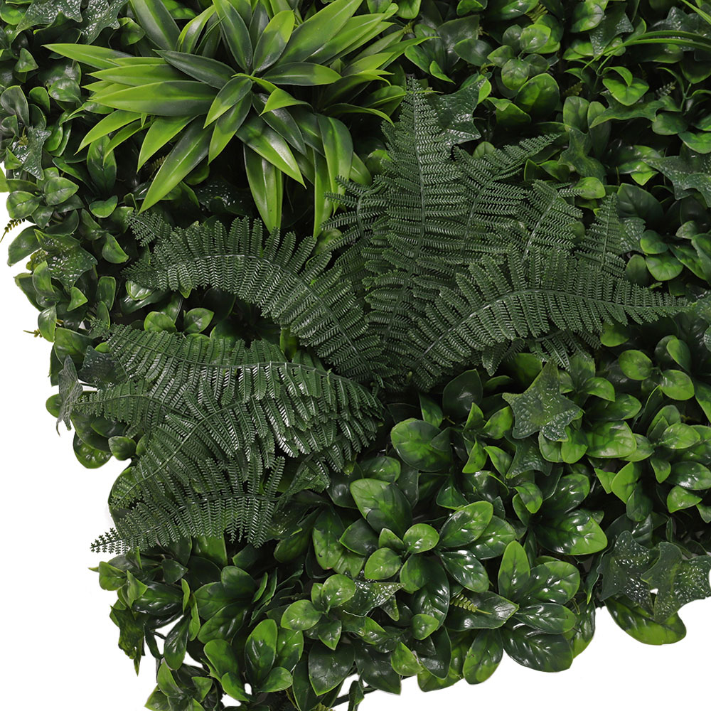 Living and Home Green Artificial Assorted Foliage Hedge Wall Panel 100 x 100cm Image 5