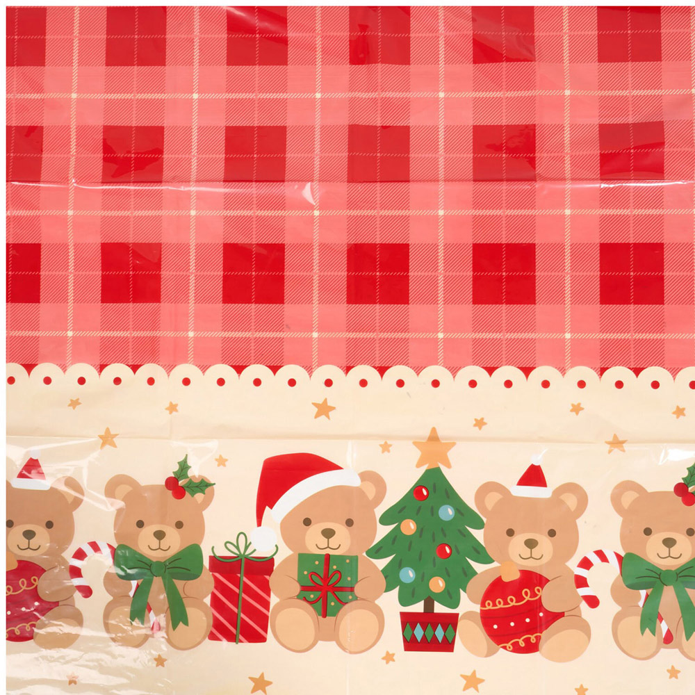 Christmas Teddy Reusable Table Cover Image 4