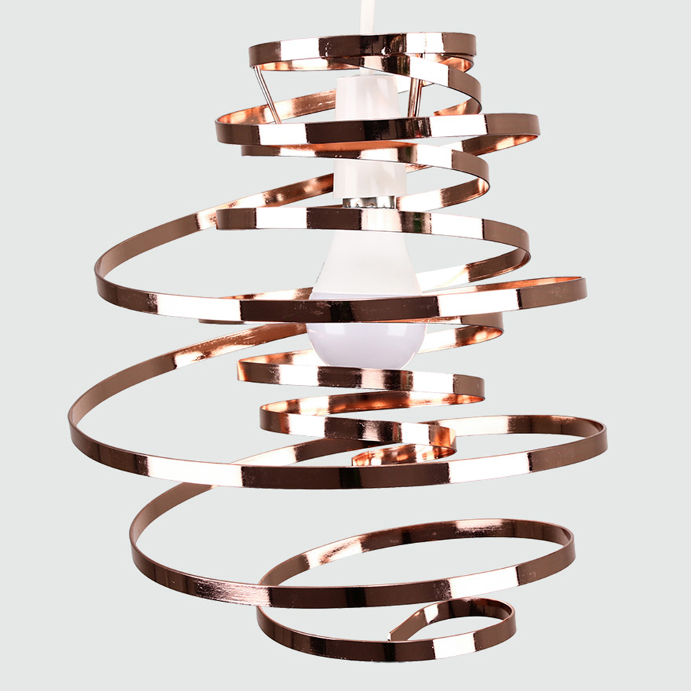 ValueLights Bensson Copper Twisted Pendant Shade Image 3