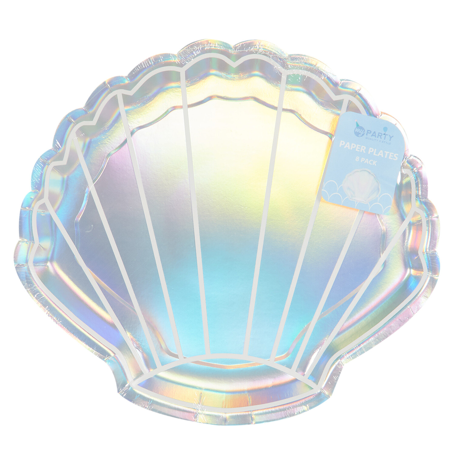 Mermaid Party Plates - Silver Image 1
