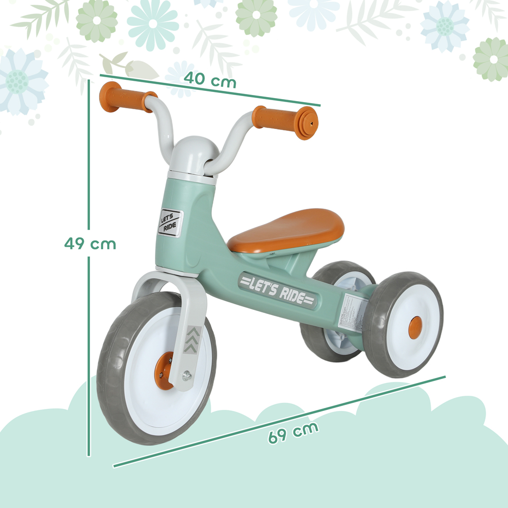 Tommy Toys Green 3 Wheel Baby Balance Bike Image 9