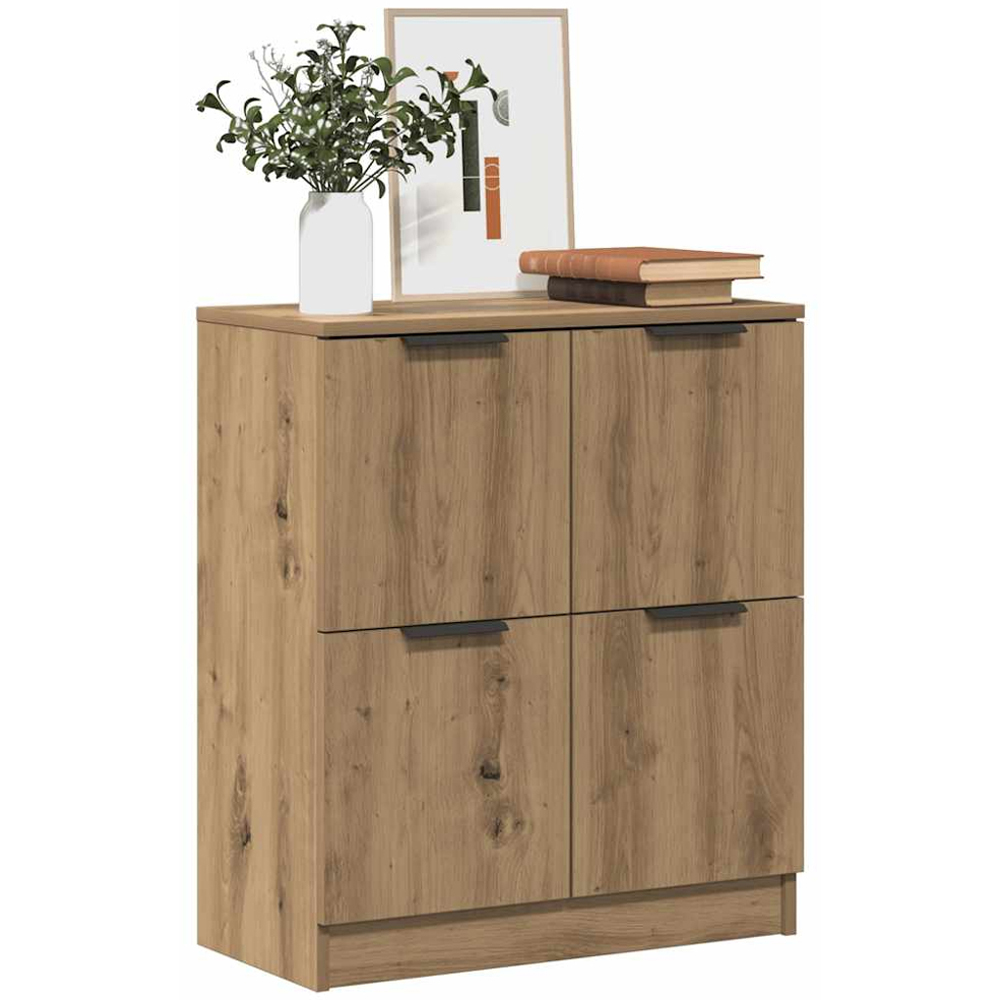 vidaXL 4 Door Artisan Oak Sideboard Image 3