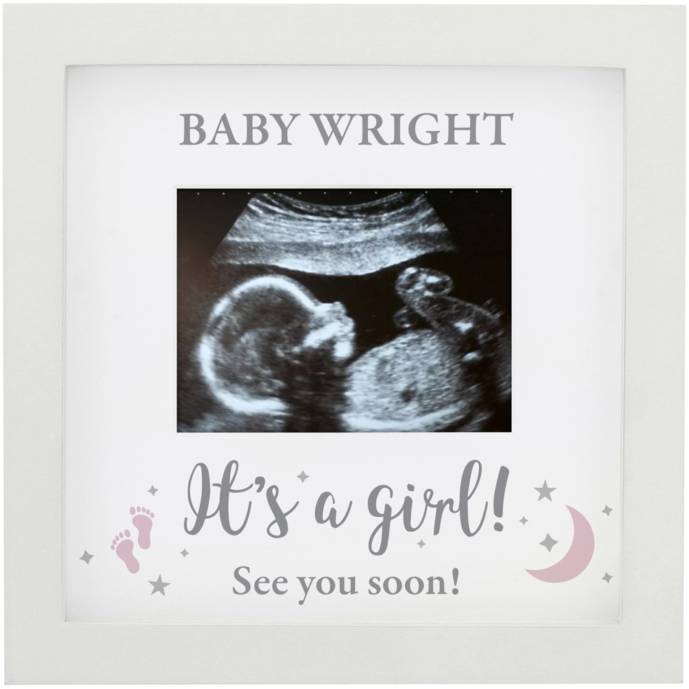 Personalised Memento It's A Girl Baby Scan Frame Image 3