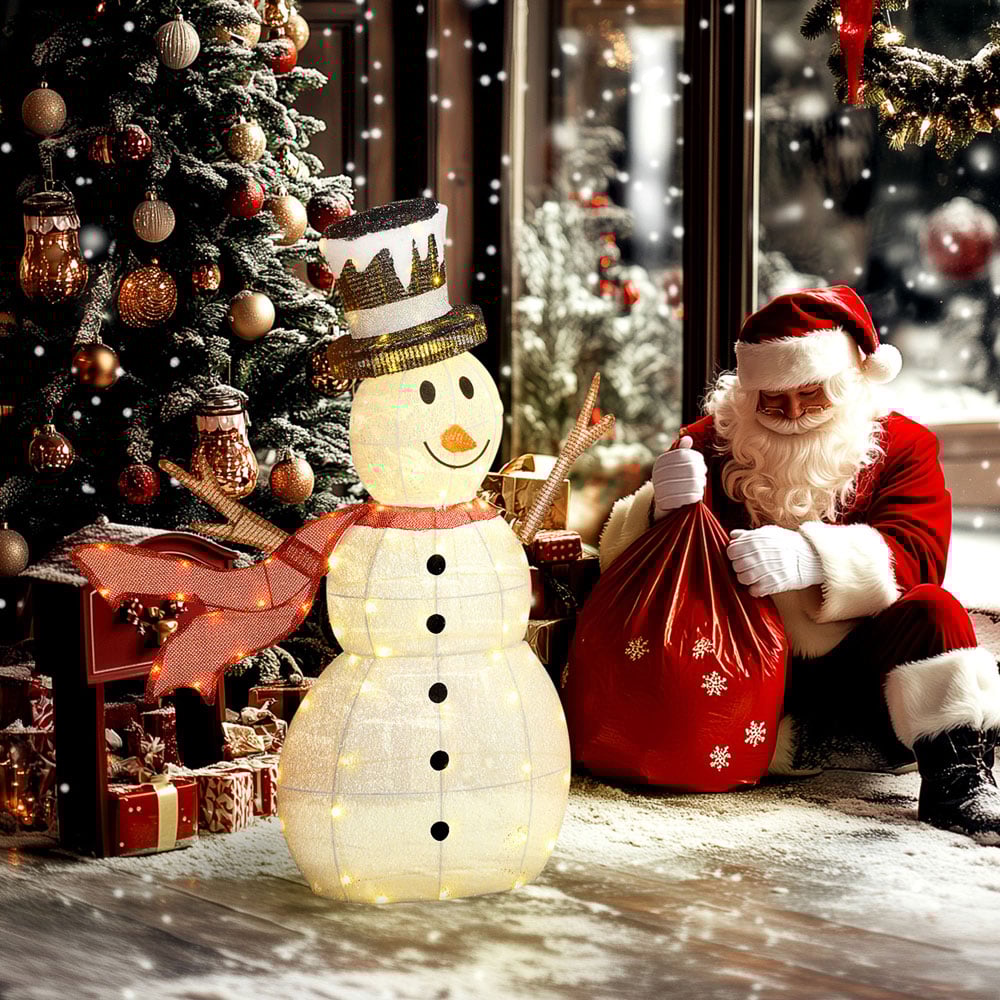 Everglow Outsunny LED Snowman Outdoor Christmas Decoration Image 2