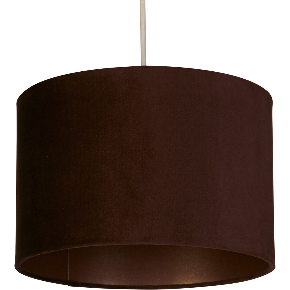 Lighting Collection Calista Velvet Chocolate Ceiling Shade Image 1