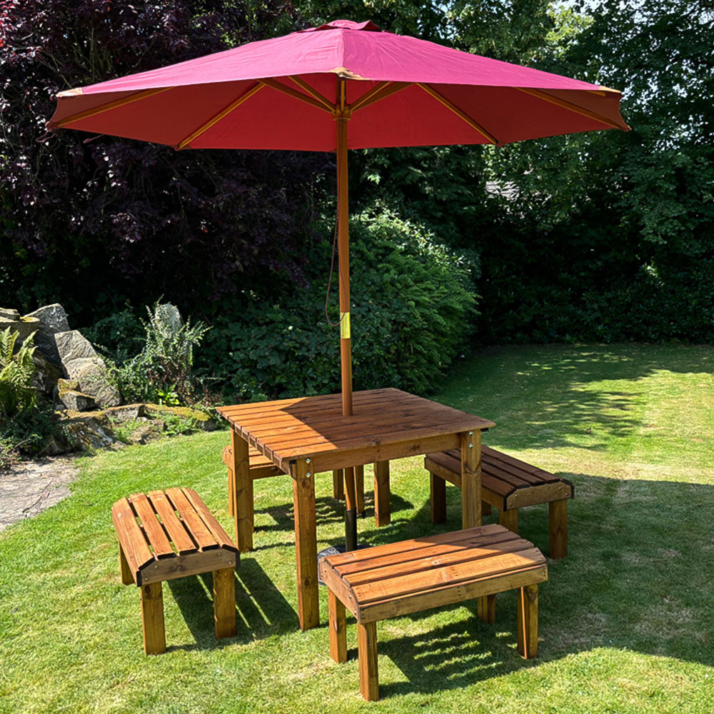 Charles Taylor Knights 4 Seater Garden Dining Bench Set Image 6