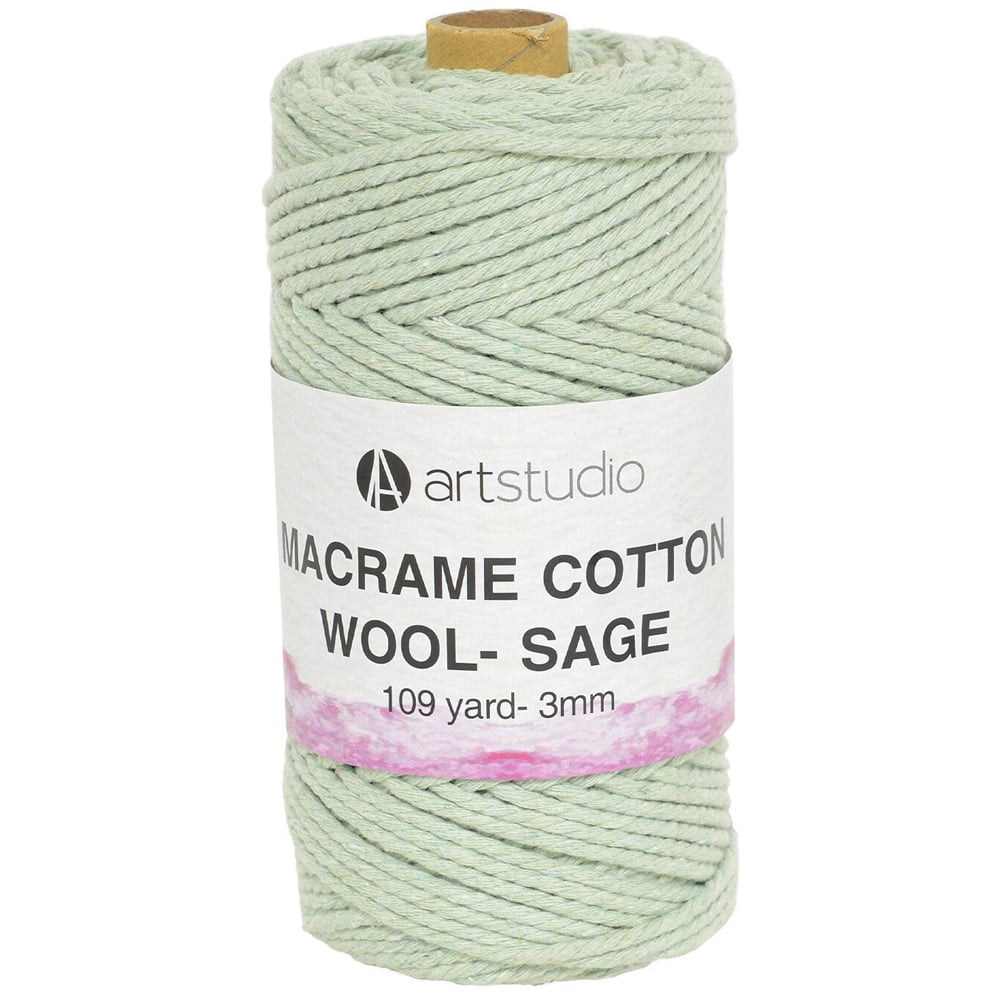 Art Studio Macrame Cotton Wool - Sage Image 1