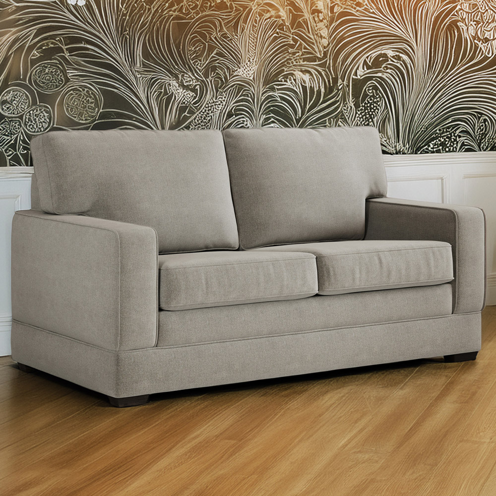 Jay-Be Urban 2 Seater Brushed Twill Smoke Sofa Bed with e-Pocket Mattress Image 1