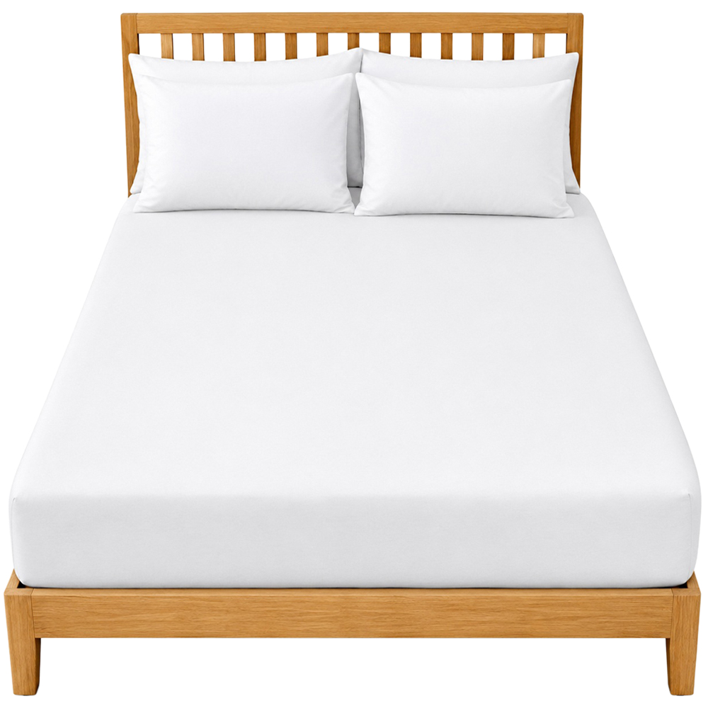 Smart Living Single White Jersey Melange Fitted Sheet Image 2