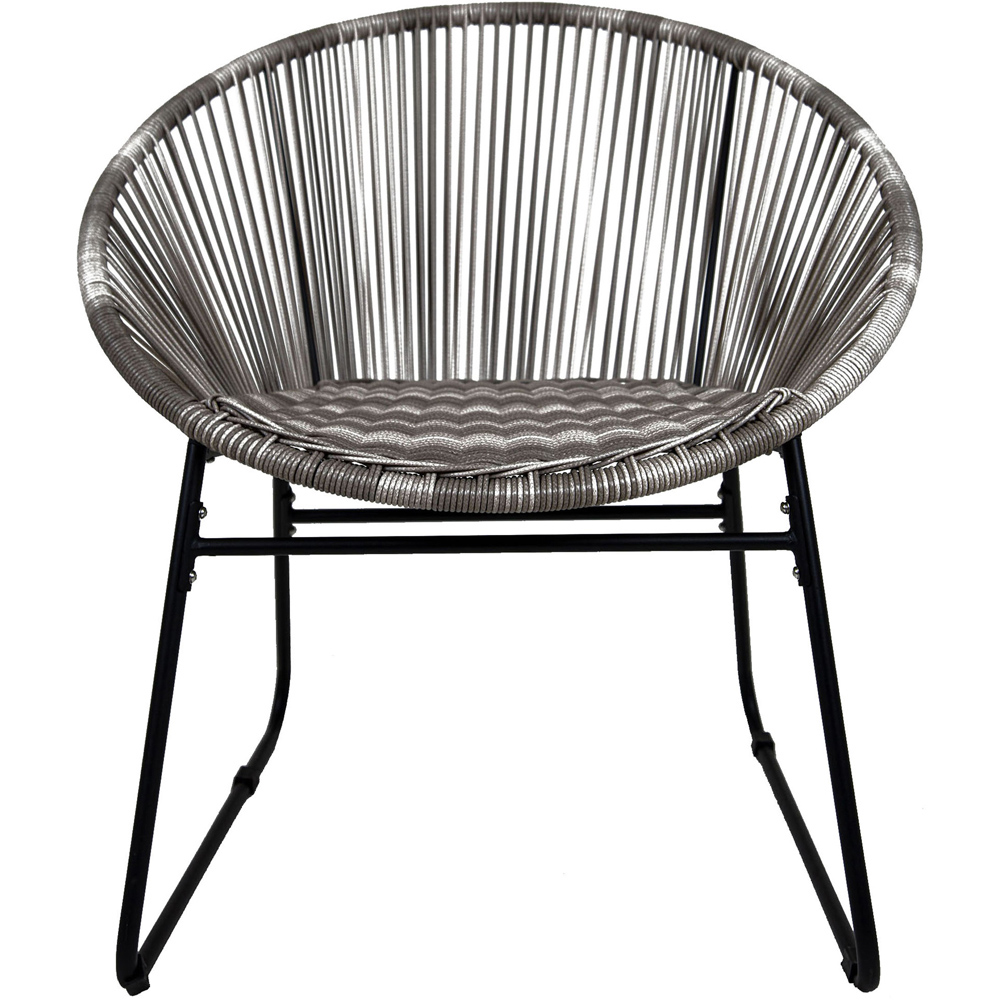 Charles Bentley 2 Seater Zanzibar Tea Bistro Set Grey Image 5