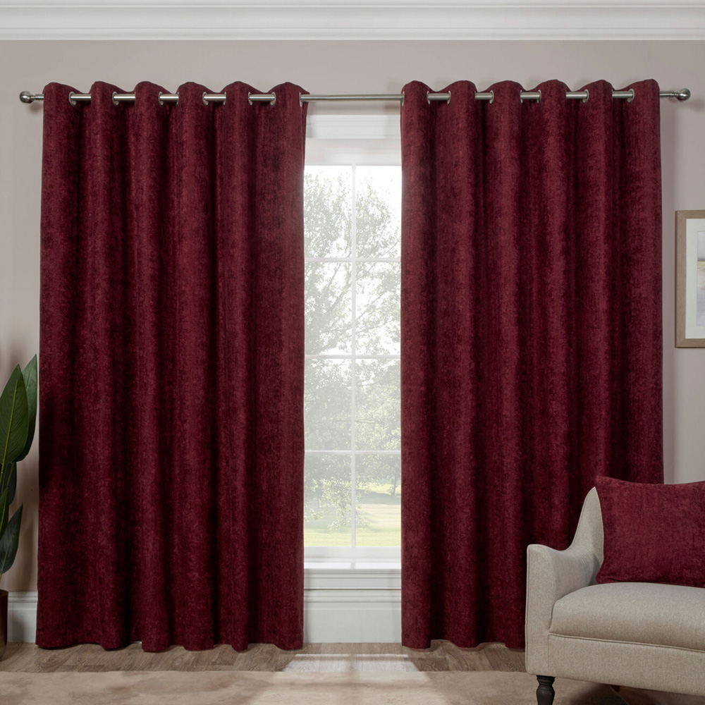 Divante Alden Mulberry Thermal Curtain 168cm x 229cm Image 1