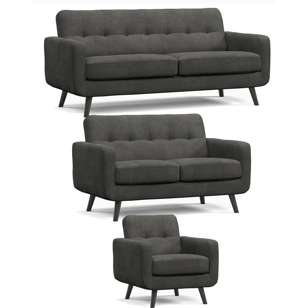 Kendal 6 Seater Graphite Oslo Sofa Suite Image 2