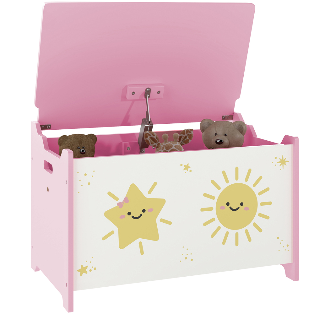 AIYAPLAY Pink Toy Box with Lid Image 2