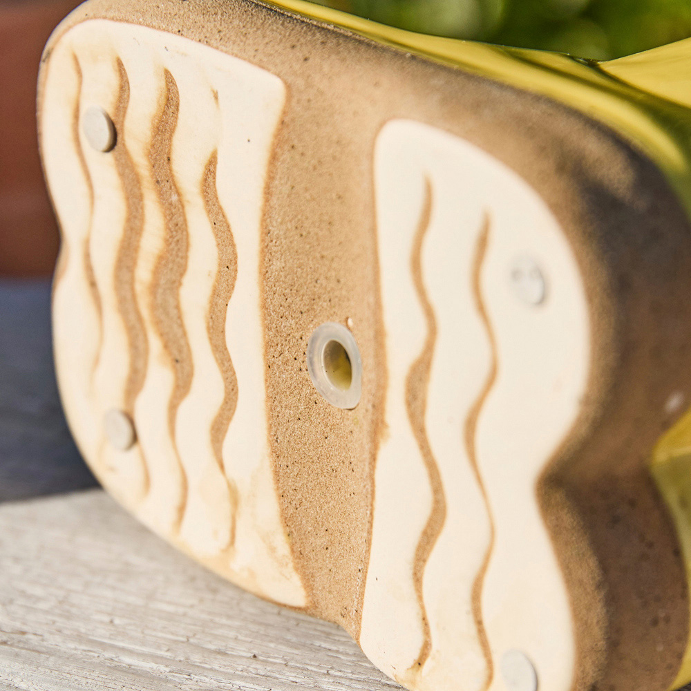 Dibor Yellow Double Wellington Planter 17cm Image 5