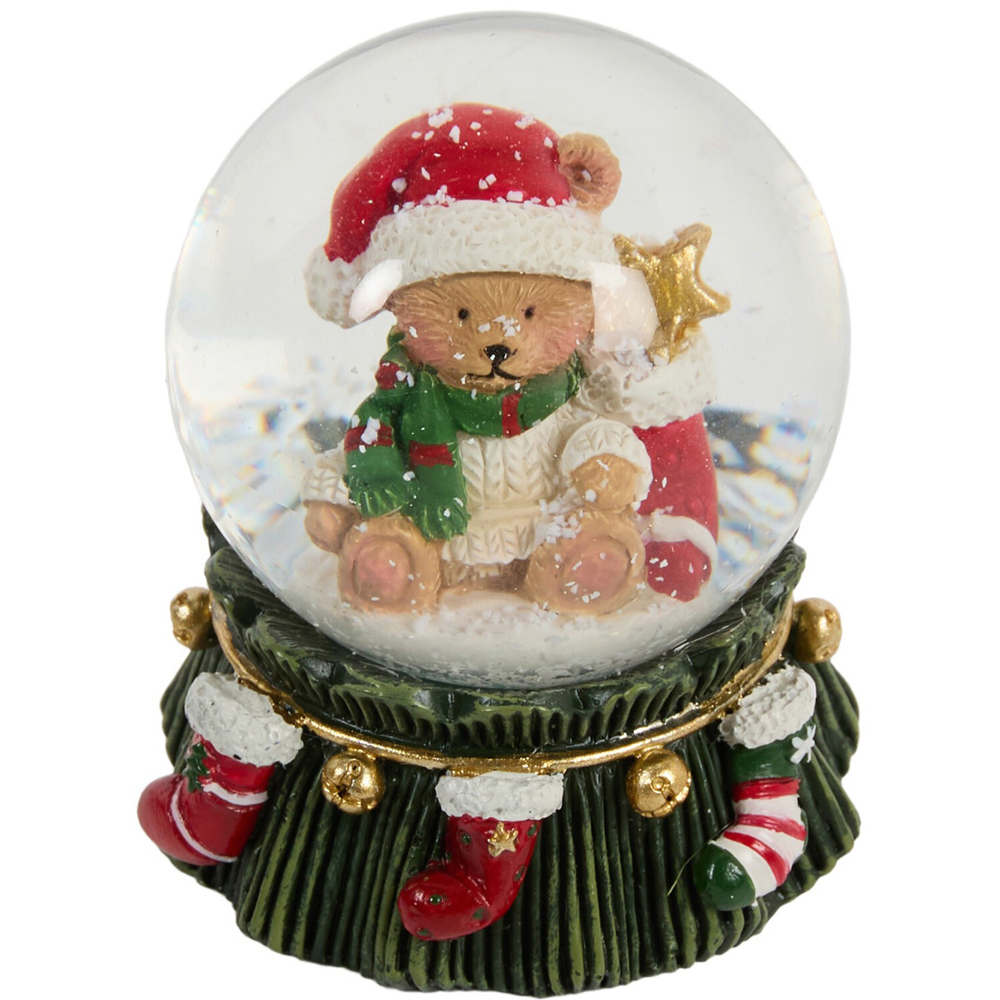Mini Festive Bear Snow Globe Image 1