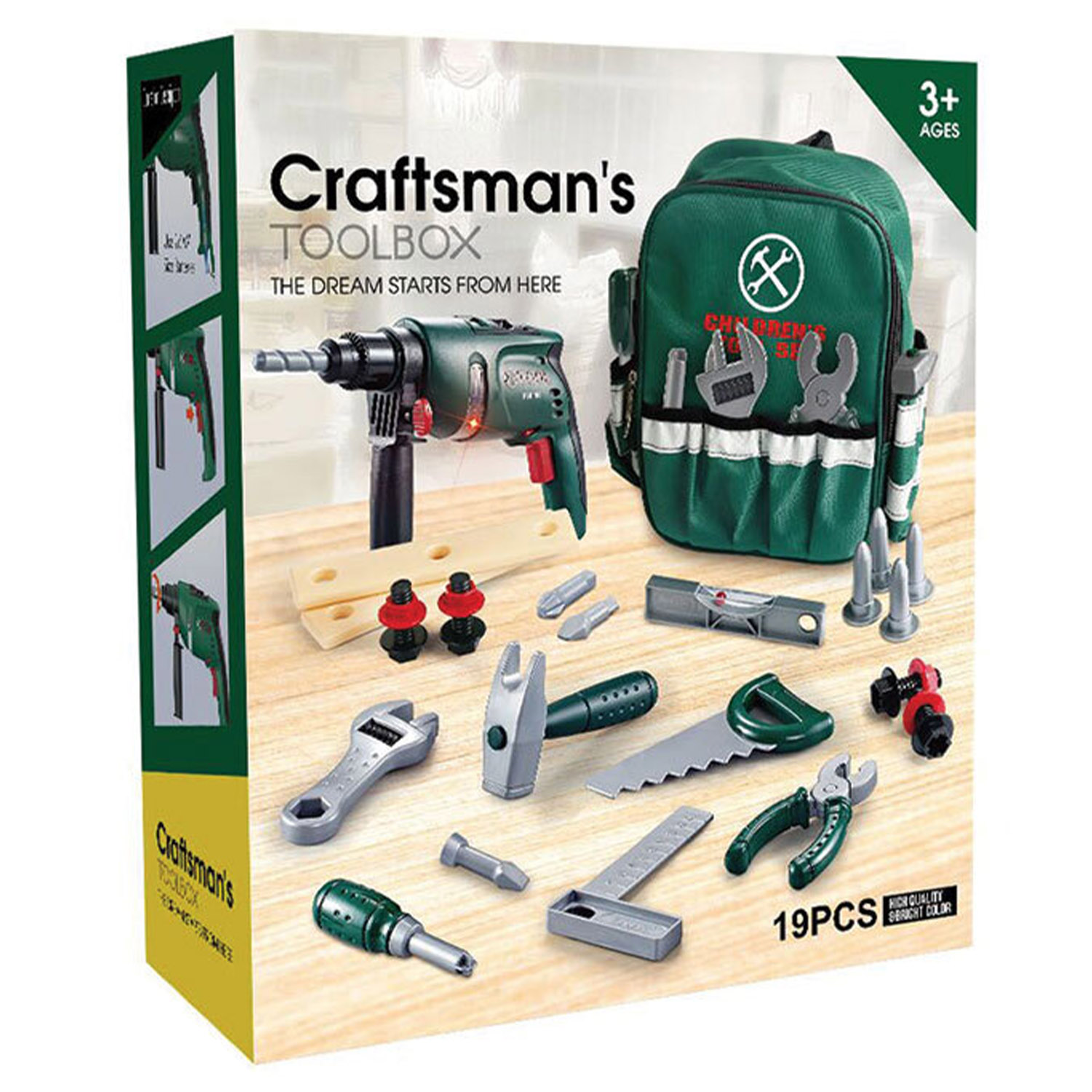 Craftsman's Tool Box 19 Piece Play Set Image 1