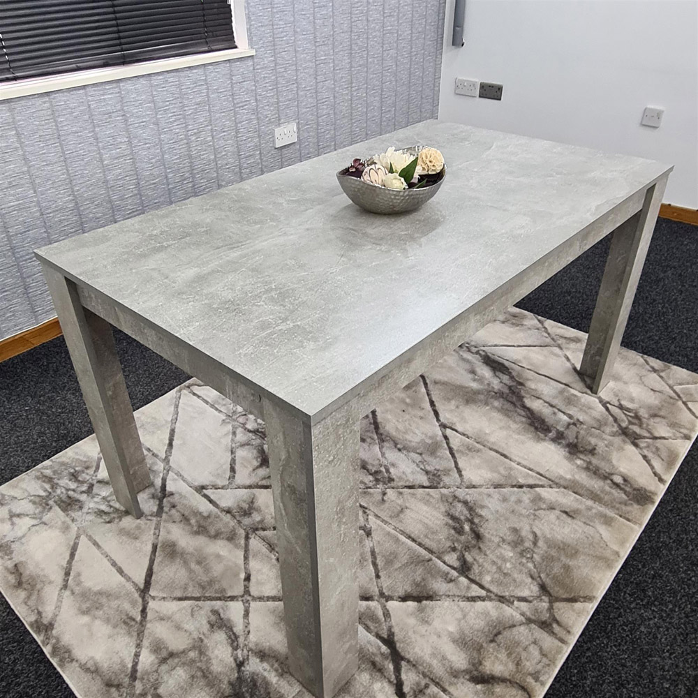 Portland 6 Seater Grey Wood Dining Table Image 7