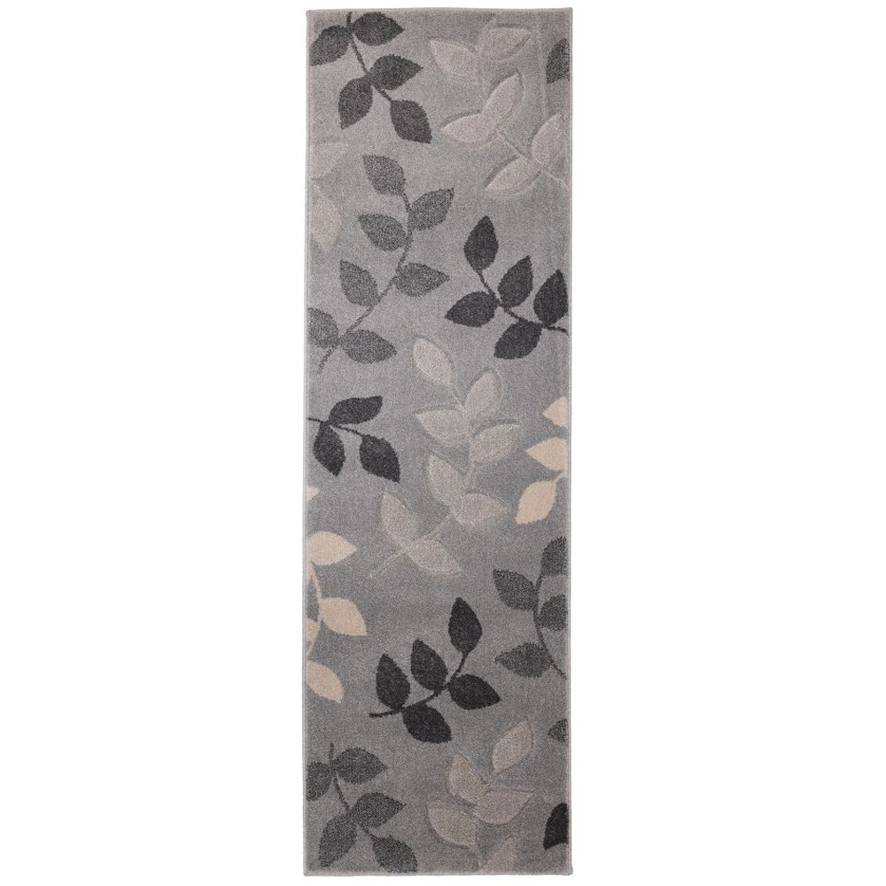 Homemaker Newport Grey Leaf Runner 60 x 200cm Image 2