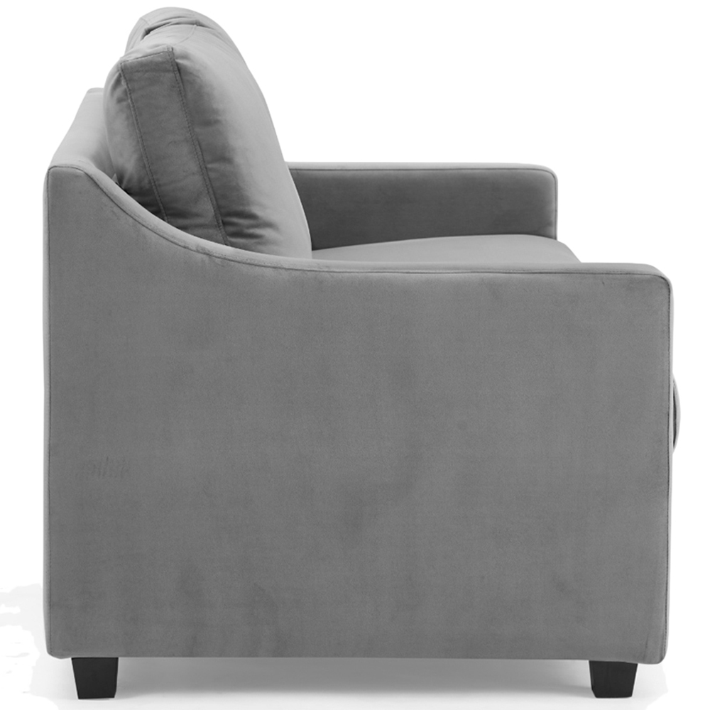 Home Detail Cooper Small Double Sleeper Grey Velvet Pull Out Sofa Bed Image 4