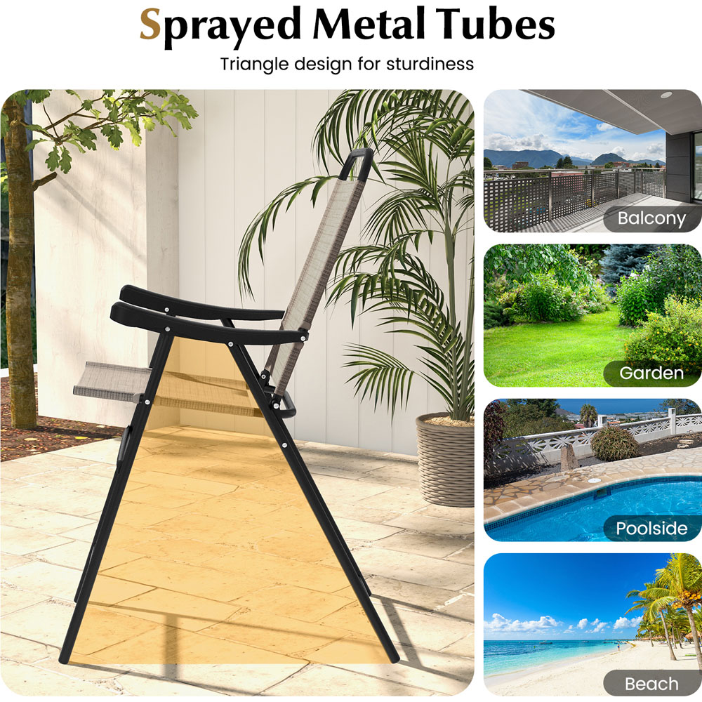 Costway 2 Seater Coffee Patio Chair Set Image 6