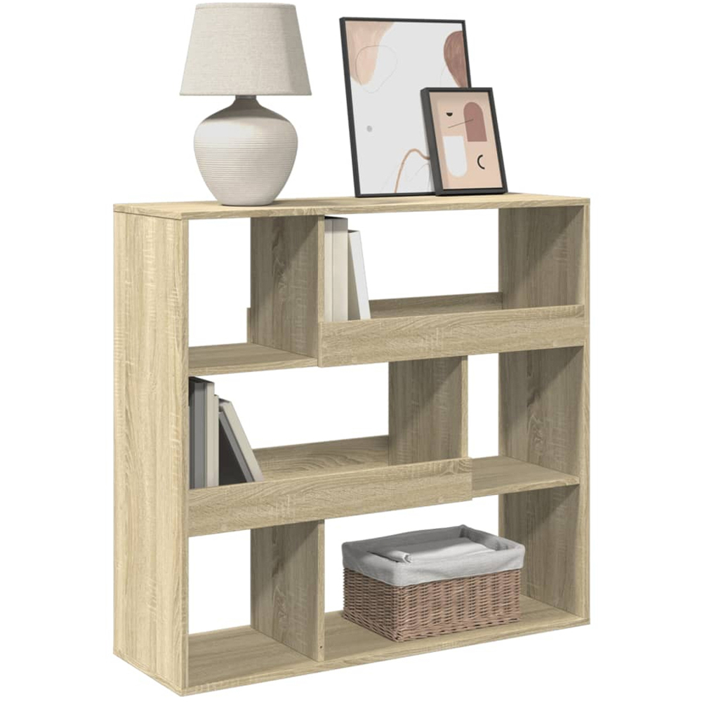 vidaXL 6 Shelf Sonoma Oak Small Bookcase Image 3